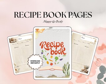 Rustic Recipe Cards: Farmhouse Kitchen Style (Instant Download)