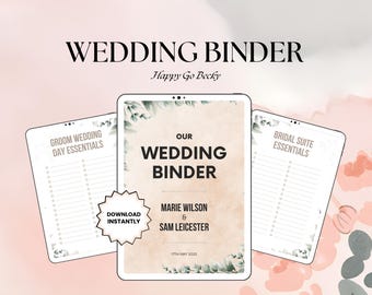 Carpeta de planificación de bodas: lista de verificación, cronograma y organizador