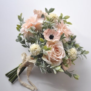 Bridal Bouquet, Blush Poppy, Wedding Bouquet, Wedding Flowers, Wedding, Silk Flowers, Flower Bouquet, Bridal Bouquet, Boho, Bridesmaids