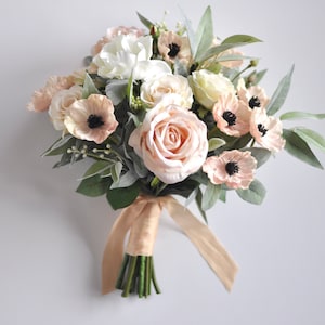 Bridal Bouquet, Wedding Flowers, Wedding, Wedding Bouquet, Bridal Flowers, Blush Roses, Pink Roses, Rose Bouquet, Roses,Silk Flower Bouquet.