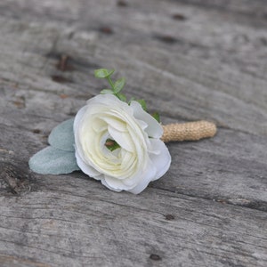 Boutonniere, Wedding Flowers, Silk Flowers, Wedding Boutonniere, Buttonhole, Silk Flower Boutonniere, Flower Boutonniere, Eucalyptus