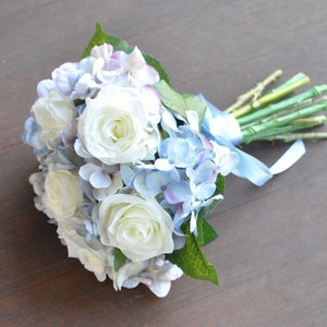 Hochzeitsstrauß, Hochzeitsblumen, Blumenstrauß, Rose, Hortensie, Seidenblumen, Blumenstrauß, Brautstrauß, Boho, Brautjungfer Bouquet