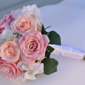 Wedding Bouquet, Bridal Bouquet, Fall Wedding, Silk Flower Bouquet, Artificial Flower Bouquet, Wedding Flowers, Silk Flowers, Pink Bouquet image 3