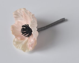 Boutonniere, Wedding Flowers, Silk Flowers, Wedding Boutonniere, Buttonhole, Poppy, Silk Flower Boutonniere, Flower Boutonniere, Anemone