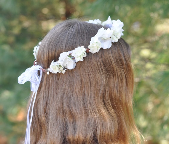 Casque de première communion couronne de fleur de première - Etsy France