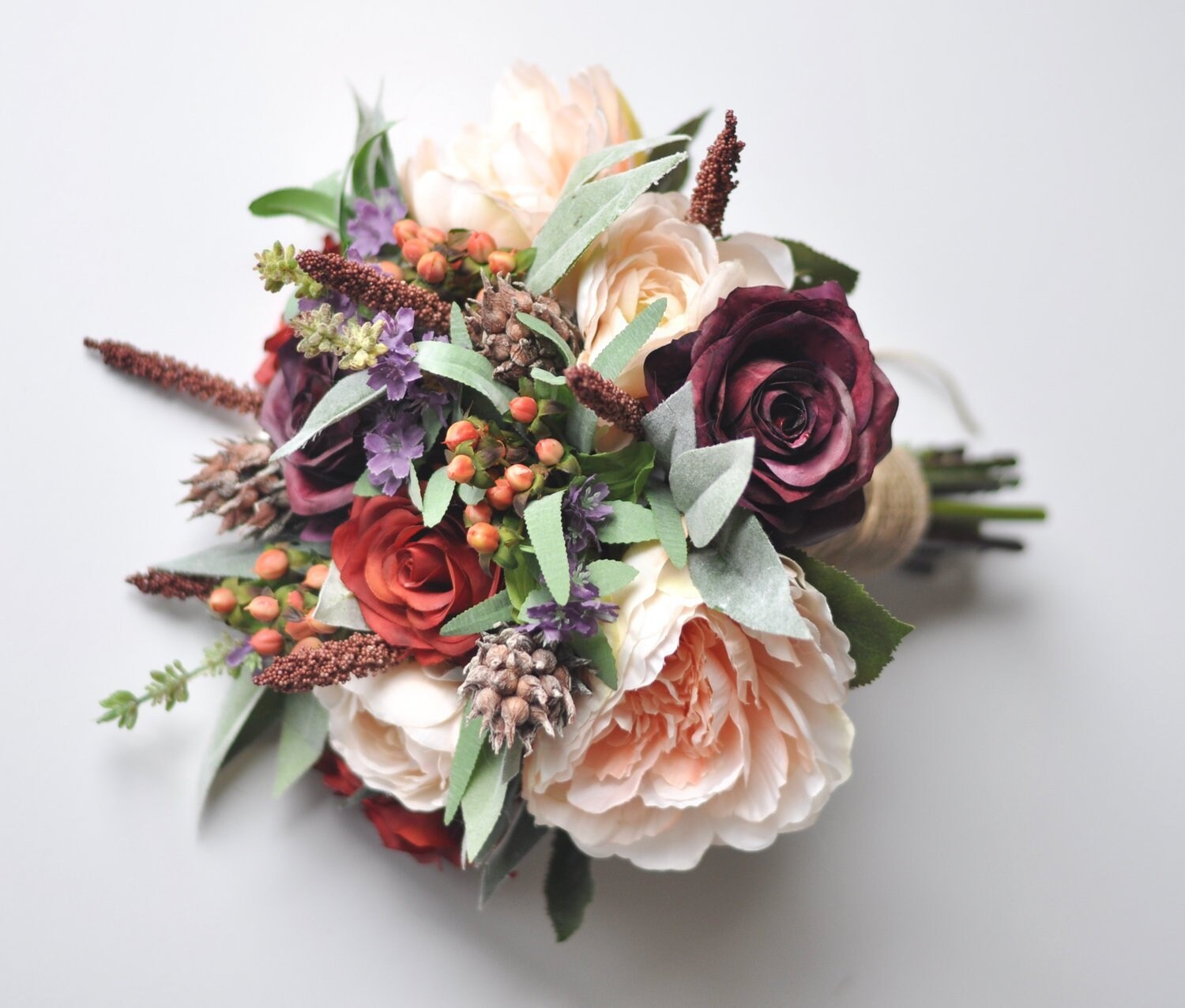 Fall Wedding Bouquet, Silk Wedding Bouquet, Rustic Bridal Bouquet, Burgundy  Bouquet, Destination Wedding, Artificial Flowers, Autumn Wedding - Etsy, image size:1500x1276