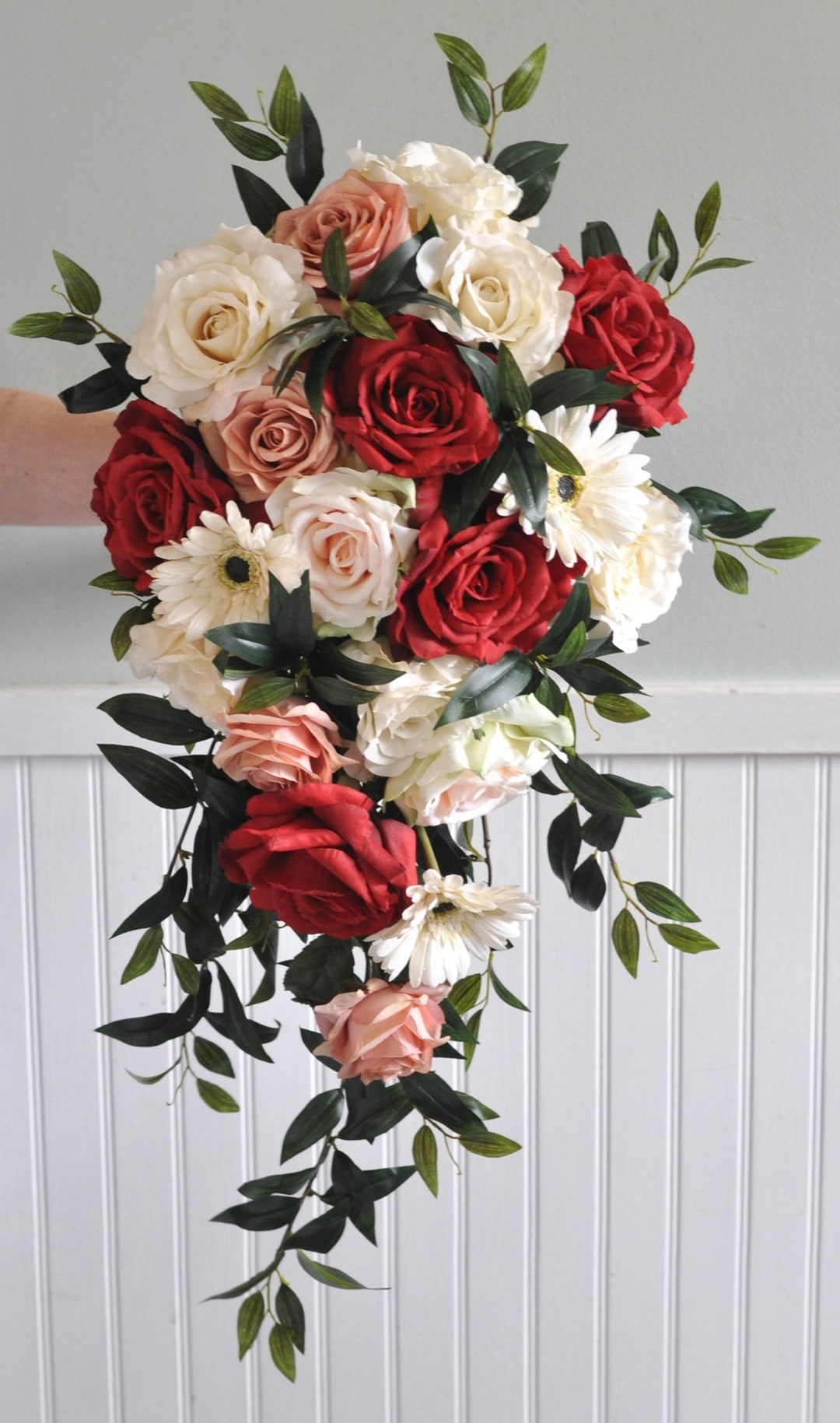 cascading rose bouquet