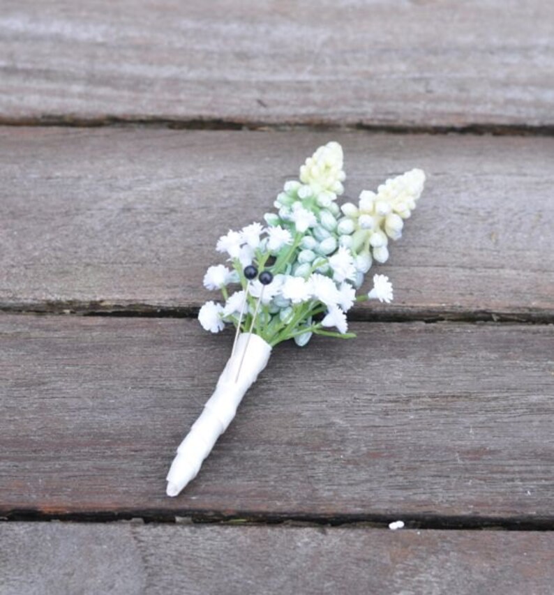 Boutonniere Wedding Flowers Silk Flowers Wedding Etsy
