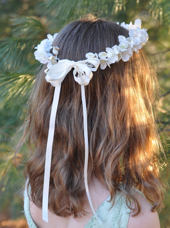 First Communion Headpiece First Communion Flower Crown White