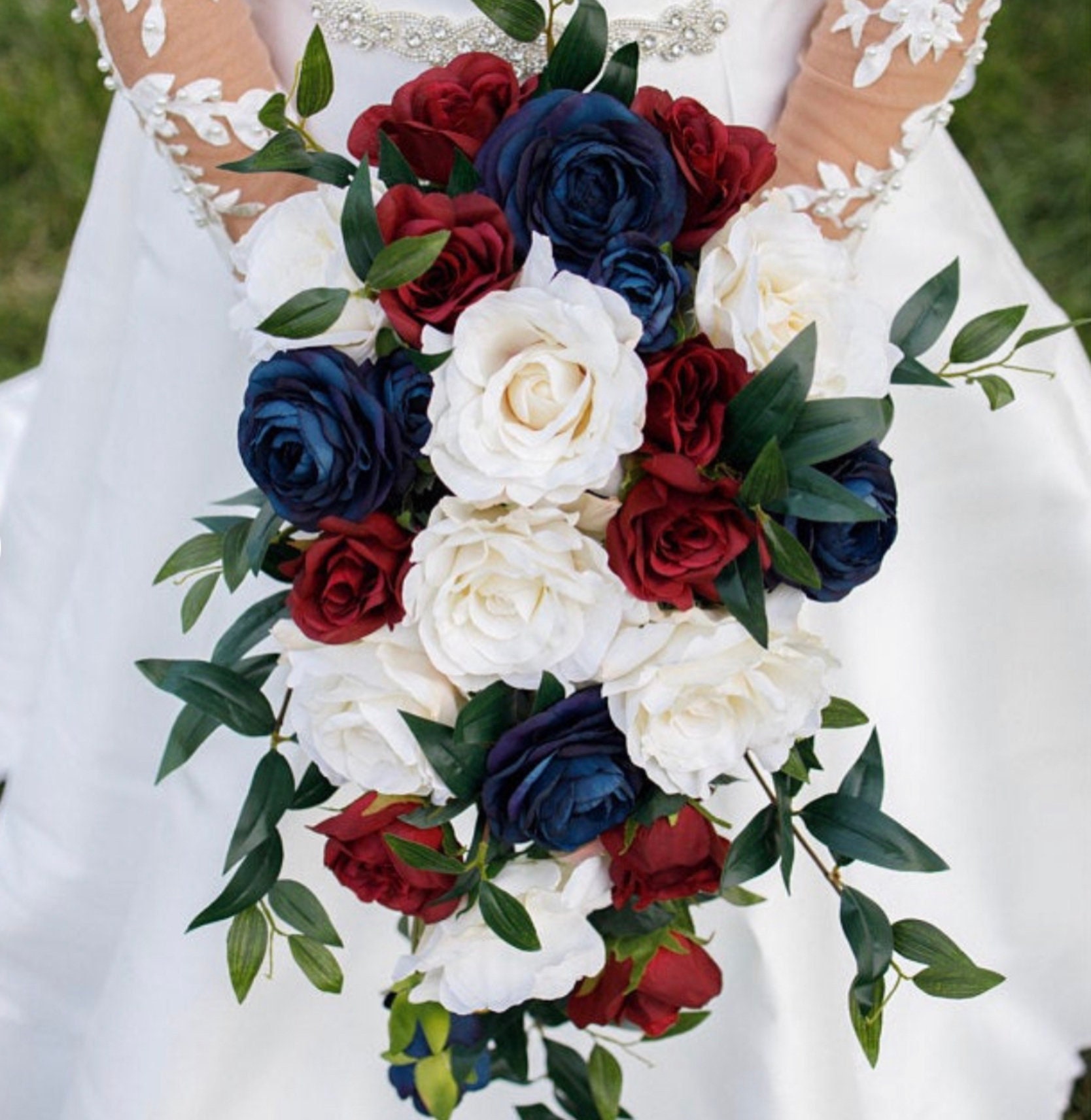Cascade Bridal Bouquet, Wedding Flower Bouquet, Wedding Flowers