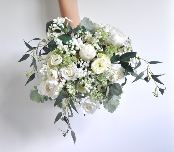 Eukalyptus-Brautstrauß, Hochzeitsblumen, Hochzeitsstrauß, Boho Strauß, Blau, Anemone, Distel, Anemone, Boho Braut, Landhochzeit