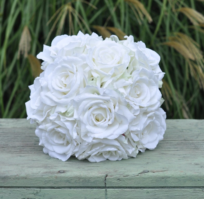 Wedding Bouquet Keepsake Bouquet Bridal Bouquet White Rose Etsy