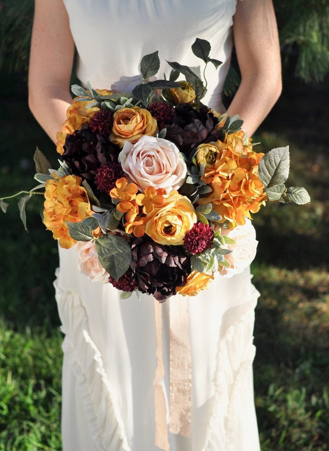 Wedding bouquet bridal bouquet silk wedding flowers wedding image 1