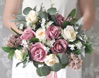 Rose Quartz Bouquet, Mauve Bouquet, Wedding Flowers, Bridal Bouquet, Wedding Flowers, Bridal Flowers, Rose Quartz, Dusty Rose, Bride Bouquet