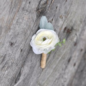 Boutonniere, Wedding Flowers, Silk Flowers, Wedding Boutonniere, Buttonhole, Silk Flower Boutonniere, Flower Boutonniere, Eucalyptus