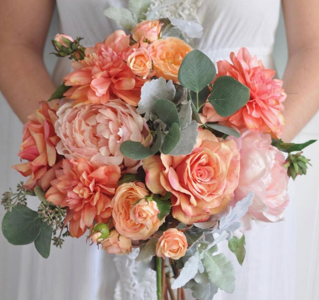 Fiori di seta per matrimonio, bouquet da sposa, bouquet di seta, bouquet color fard, papavero, anemone, boho, bouquet da sposa, matrimonio all'estero, matrimoni. - Italia