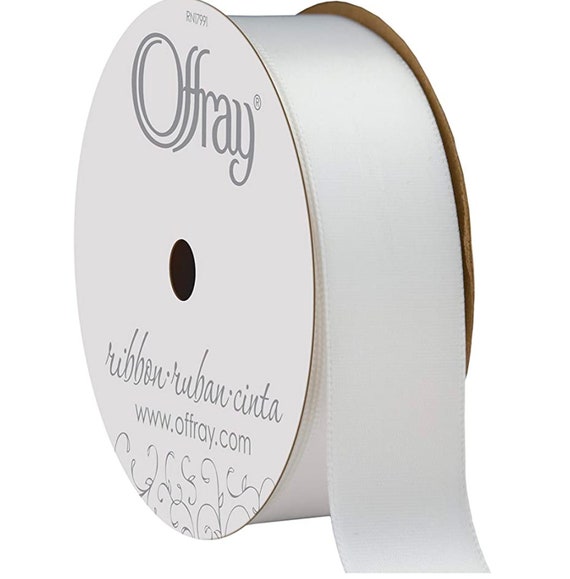 White Double Faced Satin Ribbon