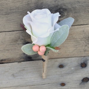 Boutonniere, Wedding Flowers, Silk Flowers, Wedding Boutonniere, Buttonhole, Silk Flower Boutonniere, Flower Boutonniere, Rose Bouquet