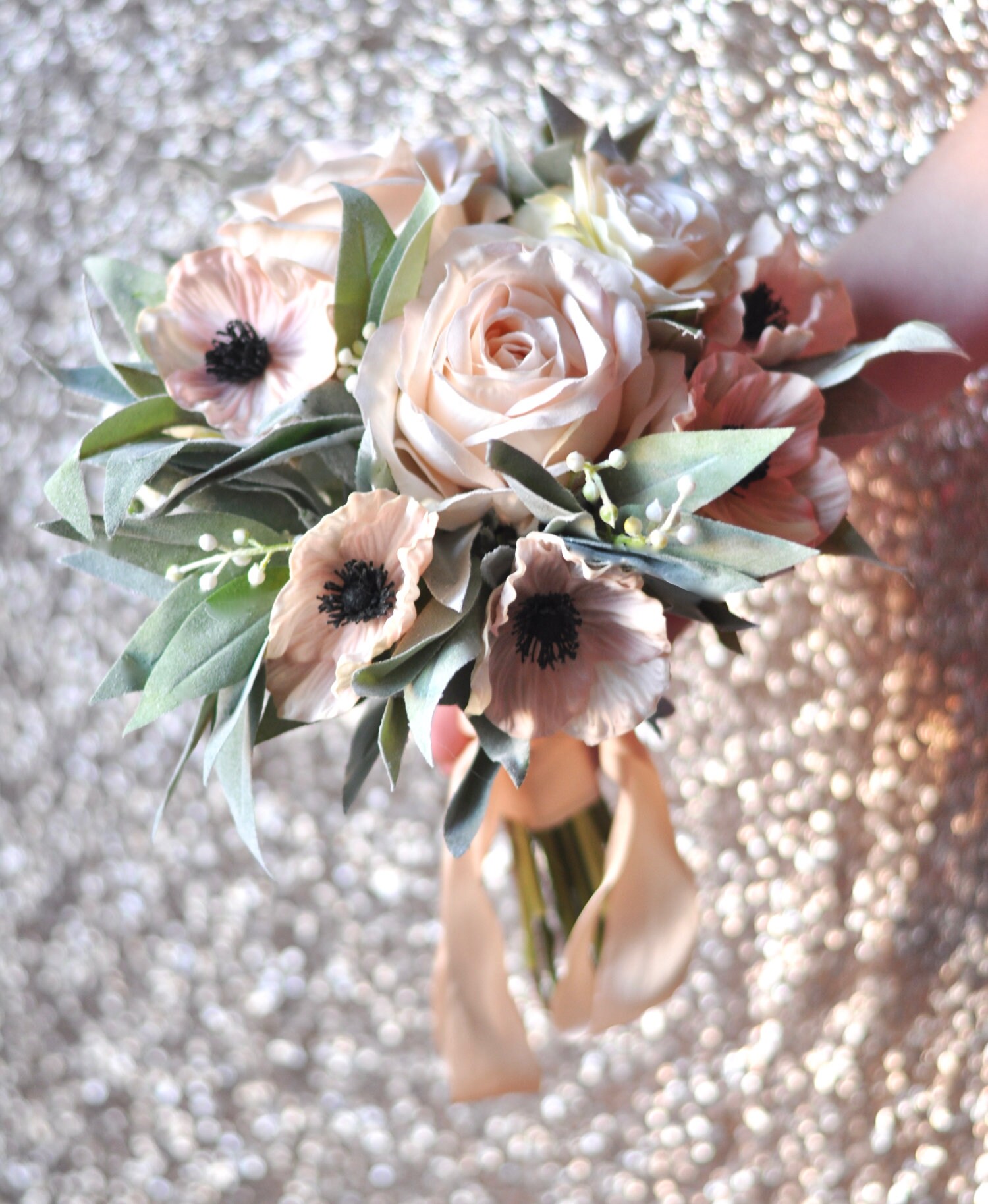 HOMSFOU Porta Bouquet Sposa In Schiuma - Maniglia Per Fiori Matrimonio, Decorazione Nuziale - Foto 11