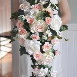 Cascade bouquet, bridal bouquet, silk bouquet, bouquet, artificial wedding bouquet, wedding flower bouquet, cascade bridal bouquet, cascade.