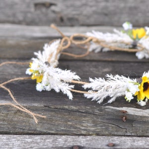 Sunflower Bouquet, Boho Bouquet, Bride Bouquet, Eucalyptus, Silk Wedding Flowers, Wedding Flowers, Wedding Bouquet, Sunflower,Bridal Bouquet image 6