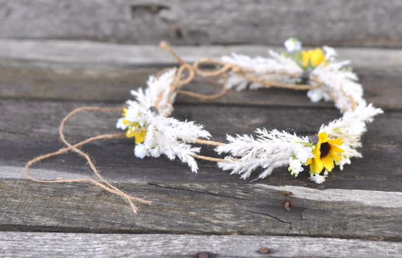 Sunflower Bouquet, Boho Bouquet, Bride Bouquet, Eucalyptus, Silk Wedding Flowers, Wedding Flowers, Wedding Bouquet, Sunflower,Bridal Bouquet image 6