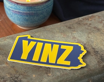 Yinz Sticker Pittsburgh Slang Vinyl Decal, Pennsylvania Gift