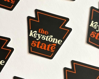 Keystone State Pennsylvania Sticker — Outdoorsy Vinyl Decal, PA Pride Gift, Laptop Sticker
