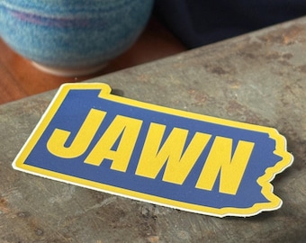 Philly Jawn Sticker — Philadelphia Slang Vinyl Decal, 215 Pride Gift, Pennsylvania Laptop Sticker