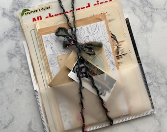 Nature Junk Journal Kit — Vintage Ephemera, Field Guide Pages, Collage Supplies