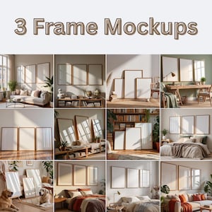 180 wall art mockup bundle with PSD and PNG files showing framed posters and artwork in realistic interior scenes. Includes gallery wall mockups, modern and Scandinavian wall decor, frame mockups, poster displays, art print mockups, and interior wall mockups for Etsy listings, digital artists, designers, and print sellers. Easy to edit in Photoshop or Photopea.