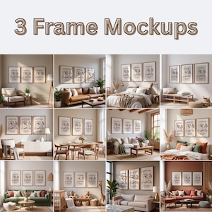 180 wall art mockup bundle with PSD and PNG files showing framed posters and artwork in realistic interior scenes. Includes gallery wall mockups, modern and Scandinavian wall decor, frame mockups, poster displays, art print mockups, and interior wall mockups for Etsy listings, digital artists, designers, and print sellers. Easy to edit in Photoshop or Photopea.
