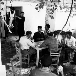 Asi Gonia Kafeneon Digital Print  Cretan Village Cafe Photo Print | Greek Heritage Art