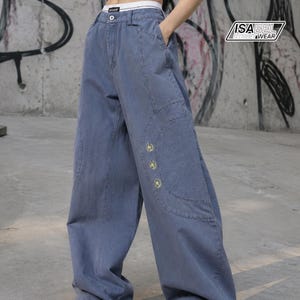 Wide Leg Pants | Curved Baggy Utility Jeanns | Daily Wear | Y2K Streetwear Style

Wide leg pants with curved utility streetwear style