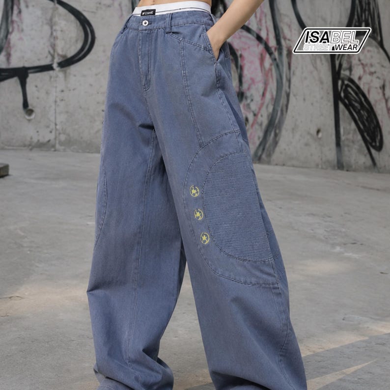 Wide Leg Pants | Curved Baggy Utility Jeanns | Daily Wear | Y2K Streetwear Style

Wide leg pants with curved utility streetwear style