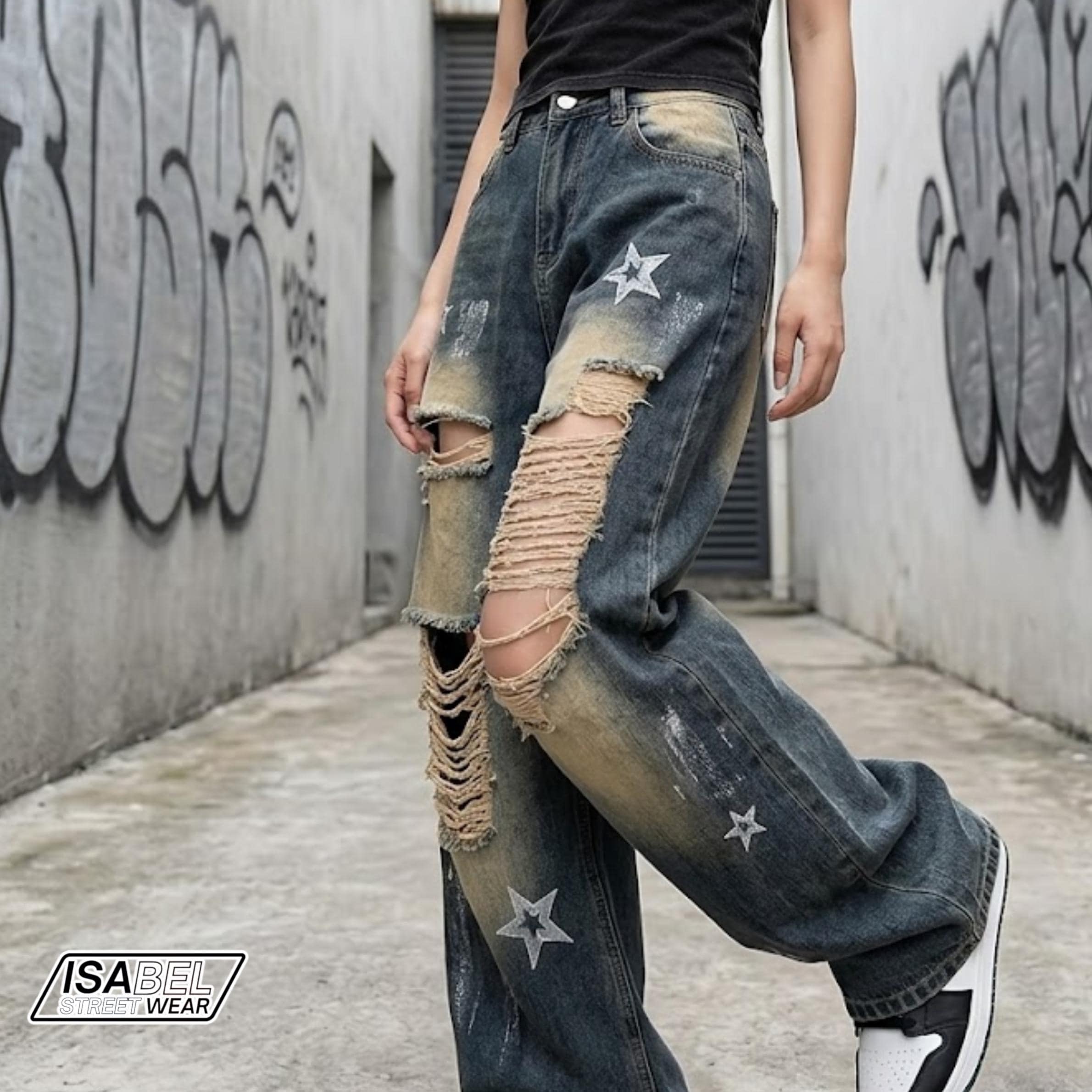 Y2k Ripped Jeans - Etsy