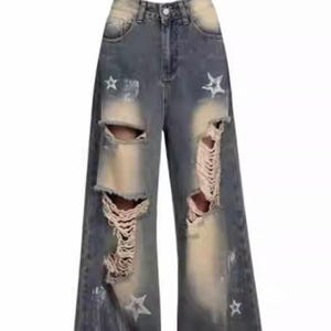 Star Wide Leg Jeans | Oversized Distressed Denim Pants | Daily Wear | Y2K Grunge Style

Distressed star wide leg jeans with oversized Y2K grunge style