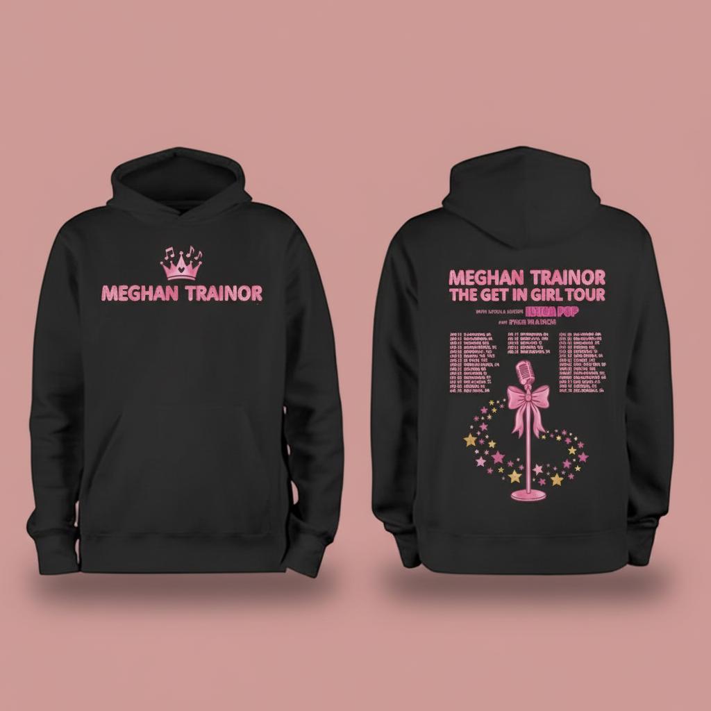 Discover Meghan Trainor The Get In Girl Tour 2026 North America Hoodie, 2026 Concert Merch, Unisex Graphic Tee, Trendy Outfit, Gift for Music Fan