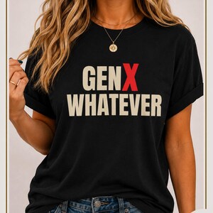 Camiseta "Geração X Whatever", Nostalgia dos Anos 80 e 90 com Humor