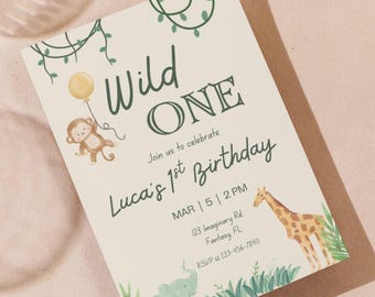 Wild One Birthday Invitation