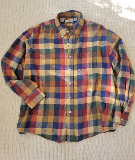 L.l.bean vintage checked flannel - Gem