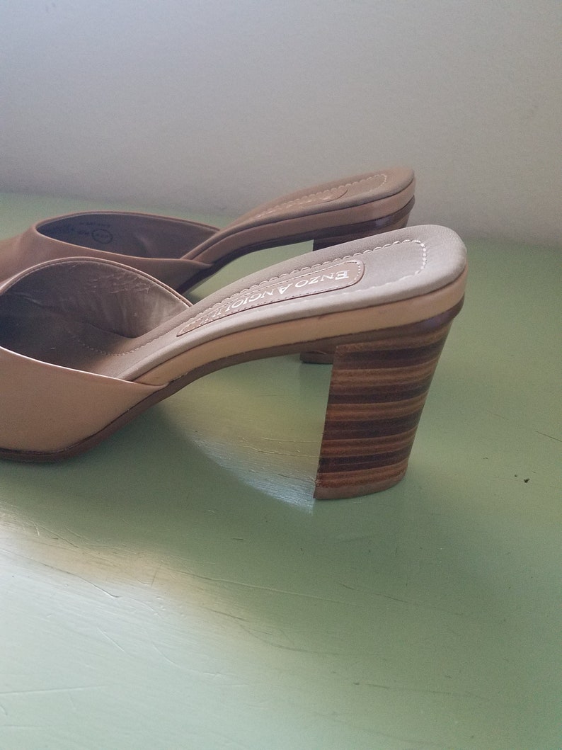 tan slide mules