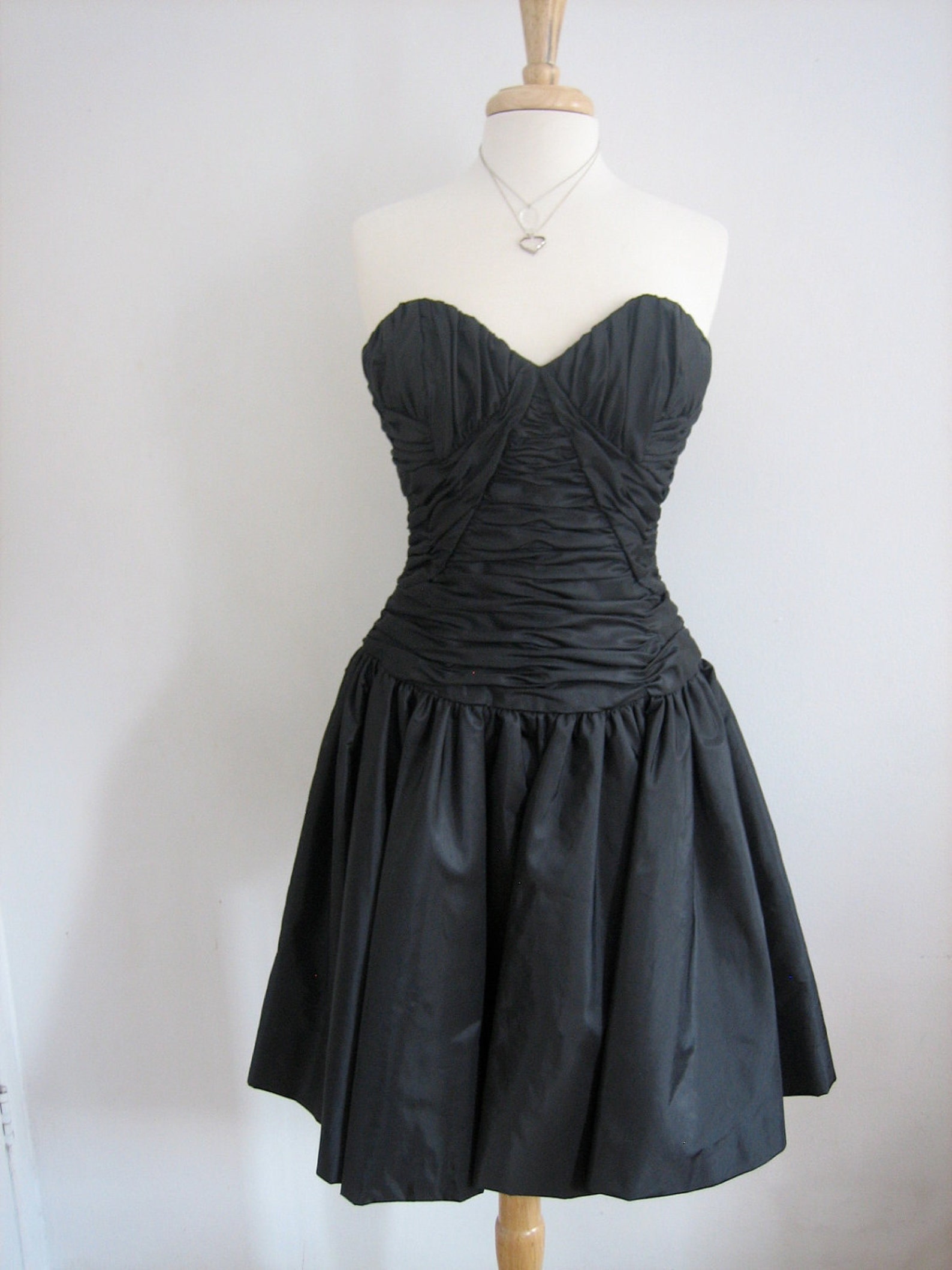Vintage Bergdorf Goodman Strapless Black Dress Sweetheart Cut | Etsy