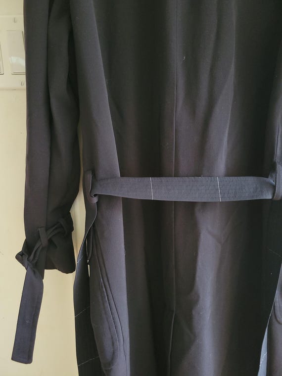 Vintage Anne Klein II long trench coat / Navy blu… - image 7