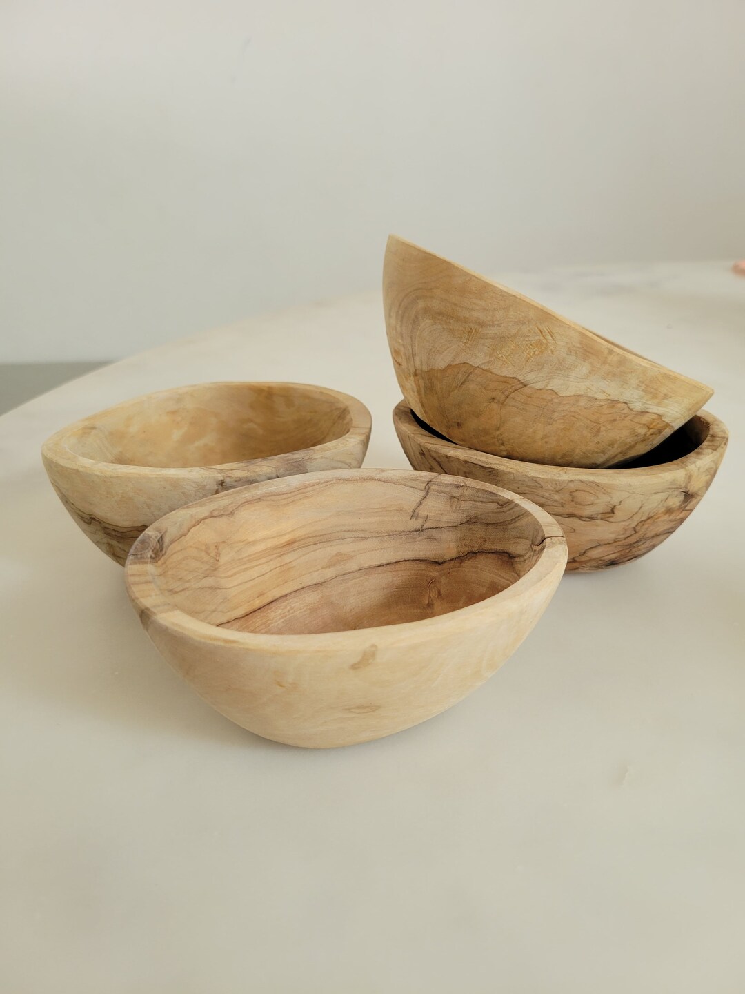 Olivewood Snack Bowls / Wood Bowls / Olive Wood /marble Wood Small