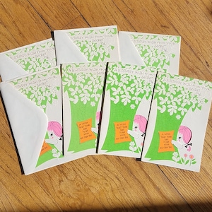 Biglietto di compleanno vintage / PREZZO PER CARTA / carte di amici segreti / carta ammiratrice segreta / carta di compleanno / compleanno segreto vintage / degli anni '50