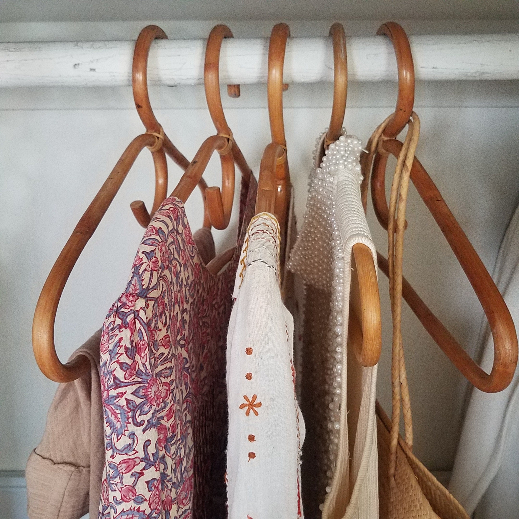 Vintage Rattan Bamboo Hangers Priced per hanger Bentwood Etsy