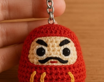 Lucky Daruma Zipper Charm - Etsy