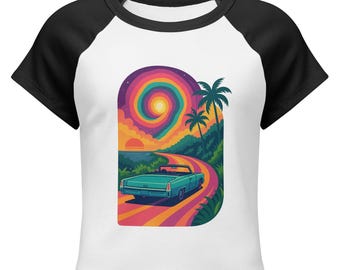 Women’s micro rib raglan baby tee