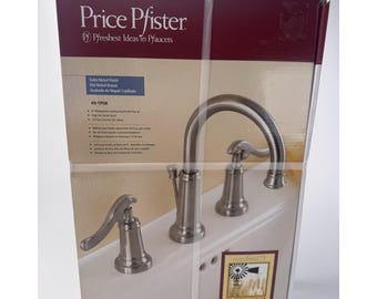 Price Pfister Ashfield 43-YPOK Satin Nickel Lavatory Sink Faucet Widespread NEW